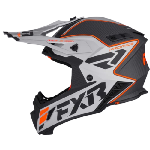 קסדת רכיבה אף אקס אר קרבון כתום/ אפור – FXR RACING HELIUM CARBON 2026