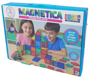 ערכת בנייה מגנטית מגנטיקה Magnetica ליצירה תלת ממדית 100 חלקים