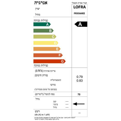 תנור בנוי בעיצוב כפרי Lofra FRNM69EE שחור \ ברוזנה