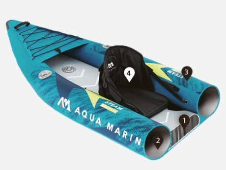 קיאק זוגי מתנפח Aqua Marina STEAM22 ST‑412