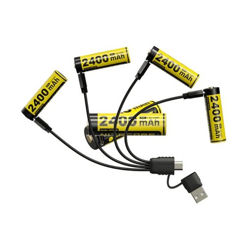 סט 4 סוללות נטענות נייטקור Nitecore NH2400 1.5V