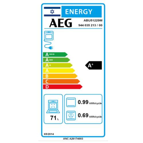 תנור בנוי 71 ליטר AEG ABU51229M  נירוסטה *שבת | גרמניה