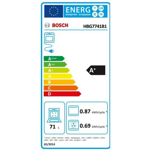 תנור בנוי פירוליטי 71 ליטר Bosch HBG7741B1 Serie 8 שחור | גרמניה