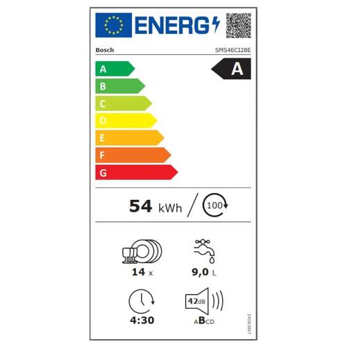 מדיח כלים רחב 14 מע' כלים Bosch SMS4ECI28E Serie 4 דמוי נירו' | גרמניה