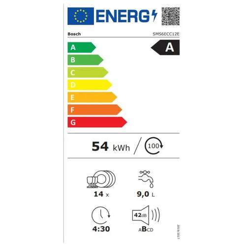 מדיח כלים רחב 14 מע' כלים Bosch SMS6ECC12E Serie 6 שחור | גרמניה