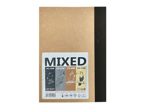 ספר סקיצה MIXED כריכה חומה A4