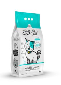 חול לחתולים Soft Cat מתגבש בניחוח סבון 10 ליטר