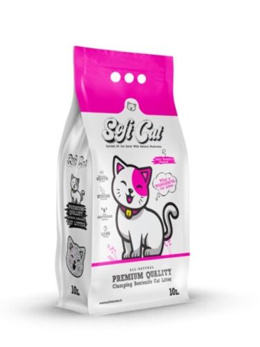 חול לחתולים Soft Cat מתגבש בניחוח בייבי פאודר 10 ליטר