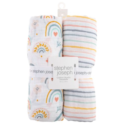 זוג שמיכות טטרה- קשת בענן ופסים 