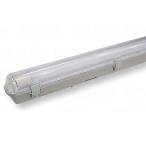 פס מוגן מים רוקט 120cm הרמטי עם 2 נורות טיוב לד 24W חד צדדי תקני
