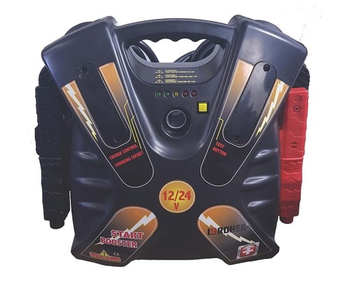 בוסטר התנעה מקצועי 12V 24V ROHER תוצרת שווייץ 6200A 3100A כולל חיבורים לרתכת דגם 1075832