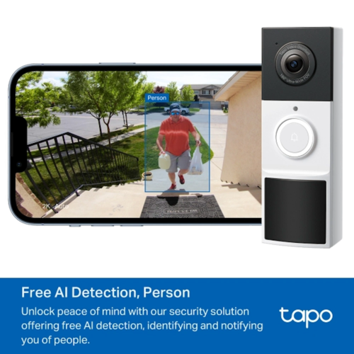 פעמון וידאו אלחוטי Tapo D210 3MP מבית TP-LINK