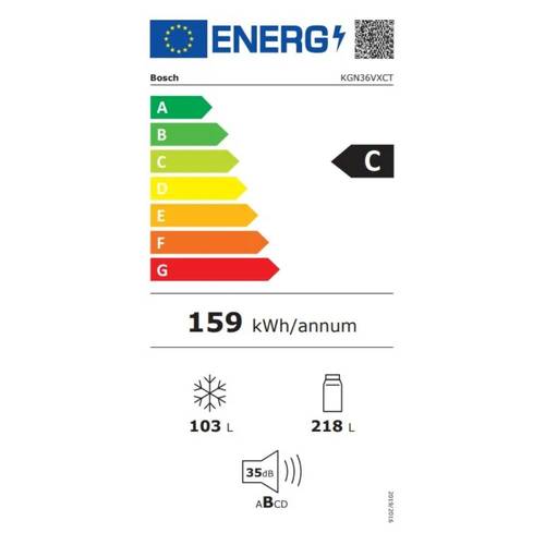 מקרר מקפיא תחתון 321 ליטר Bosch KGN36VXCT נירוסטה מושחרת | פולין