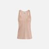 Laminated ribbed knit top COLOR BROWN SUGAR