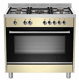 תנור משולב כיריים חצי-מקצועי Sauter SOC9070CR  – קרם 90 ס