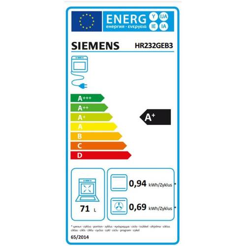 תנור בנוי 71 ליטר Siemens HR232GEB3 IQ300 שחור | ספרד