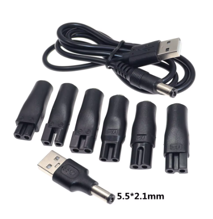 מארז 8 יחידות מתאמים כבל חשמל 5V USB 