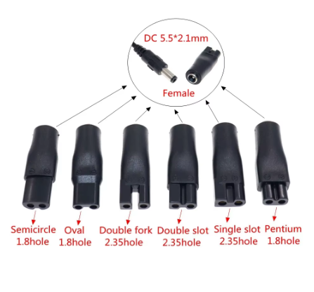 מארז 8 יחידות מתאמים כבל חשמל 5V USB 