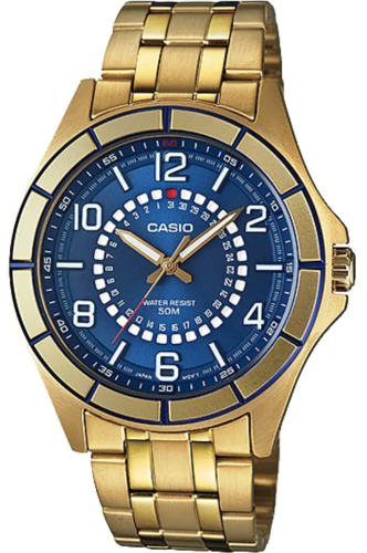 CASIO MTP-118G-2A גברים תאריכון בעיצוב מיוחד 