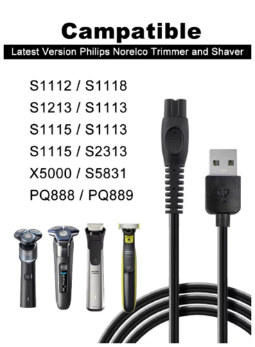 כבל/מטען USB 5V למכונות גילוח פיליפס
