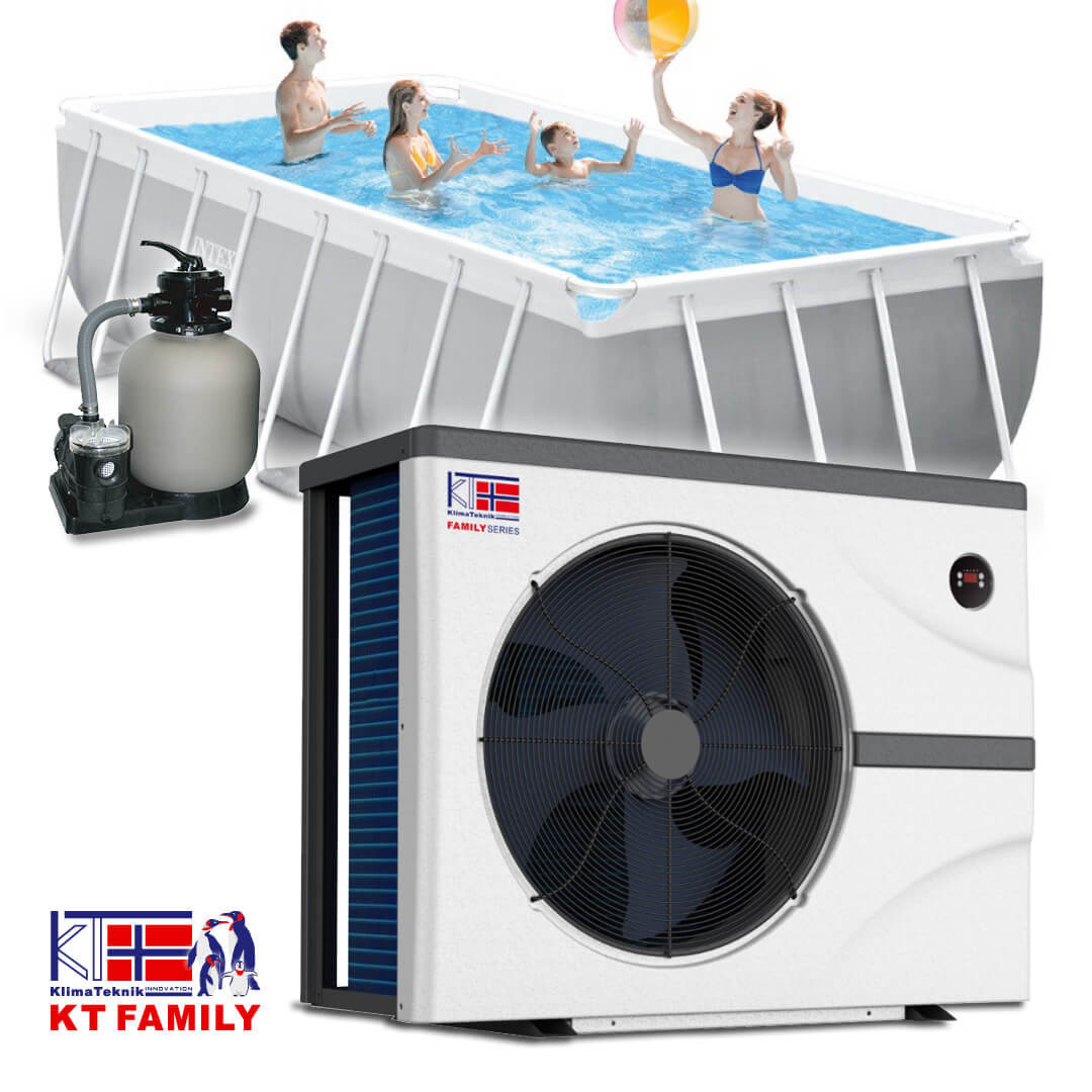 בריכת 400X200X122 INTEX 26790 כולל משאבת חום אינוורטר KT8-Family