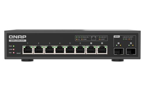 מתג QNAP 8-Port 10GbE QSW-L3208-2C6T Lite Managed