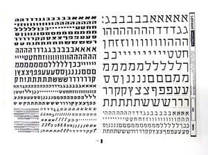 אותיות גרוד Letraset א-ב מעורב גדלים (1472)