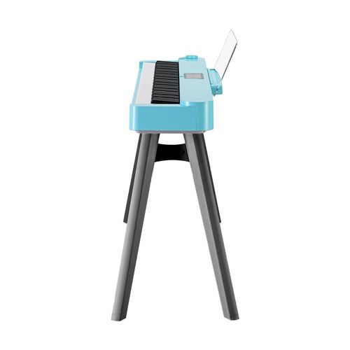 פסנתר דיגיטלי חכם HAILUN HD300 בצבע טורקיז אקווא בלו - מבט מלפנים על רקע לבן, מציג את העיצוב המודרני והצבע הייחודי עם מקלדת 88 מקשים משוקללת וטכנולוגיית AI