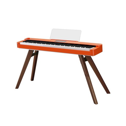פסנתר דיגיטלי חכם HAILUN HD300 בצבע כתום חם - עיצוב מודרני עם טכנולוגיית בינה מלאכותית לחוויית נגינה מתקדמת