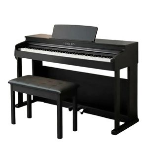 פסנתר דיגיטלי שחור עם מנוע Aethereal Acoustic ומקלדת VPASS-II כולל כסא [2 אריזות] - Hailun PIANOVA H202BK