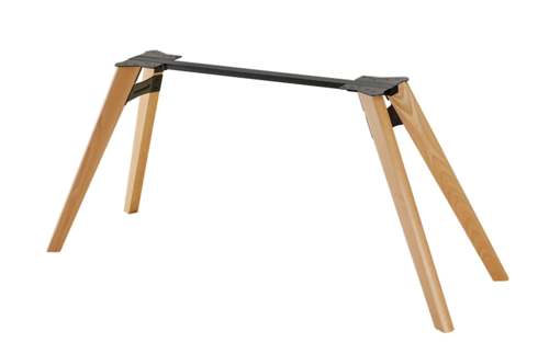 סטנד מקורי לפסנתר HAILUN דגם HL-DPS - עיצוב A-Frame מעץ טבעי עם 4 רגליים אלכסוניות ומוט חיבור עליון וחורי הברגה מובנים