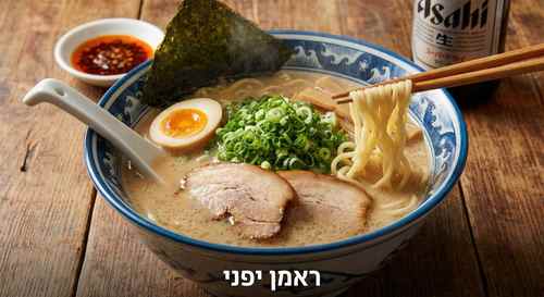ראמן יפני מוכן וטעים בבית