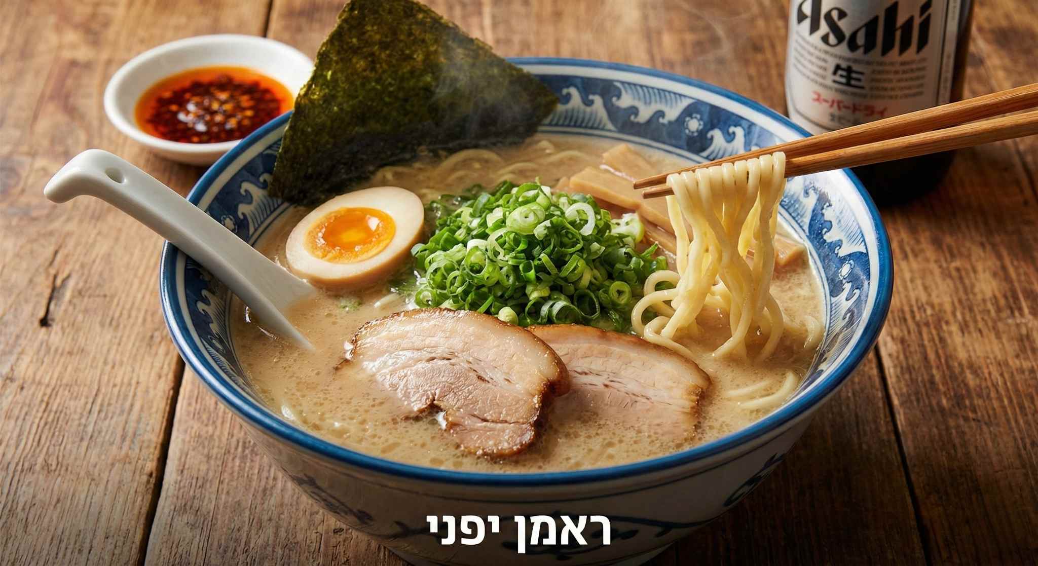 ראמן יפני מוכן וטעים בבית