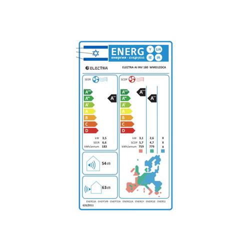 מזגן עילי Electra Ai Inverter 180