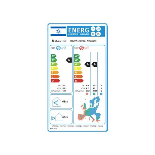 מזגן עילי Electra A Inverter 450 שנת 2024