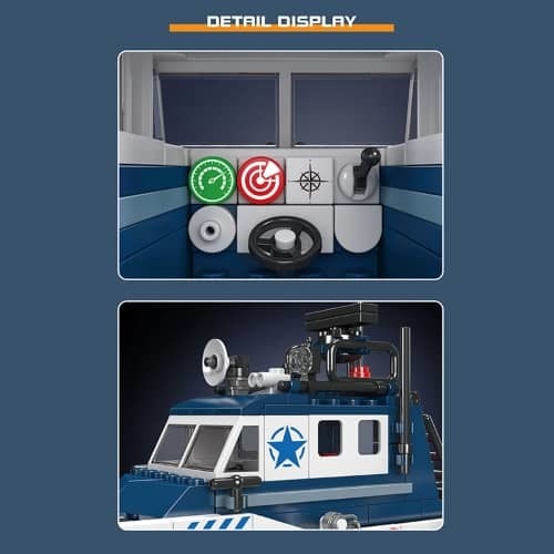 דגם הרכבה ספינת משטרה Mould King 10084 Police Boat