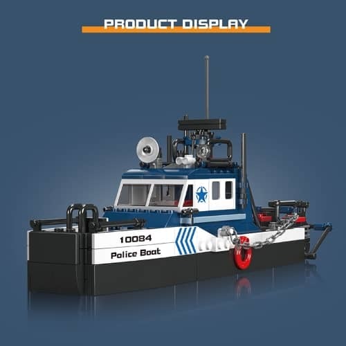 דגם הרכבה ספינת משטרה Mould King 10084 Police Boat