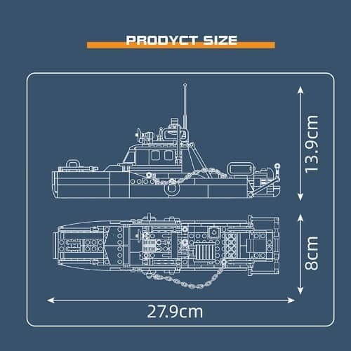 דגם הרכבה ספינת משטרה Mould King 10084 Police Boat