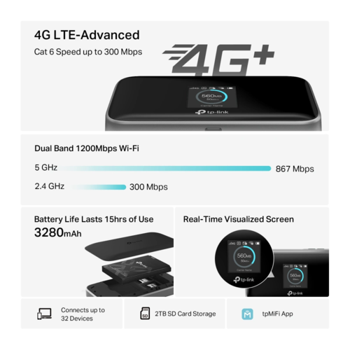 M7450 LTE-Advanced Wi-Fi מבית TP-LINK