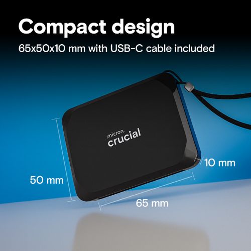דיסק קשיח חיצוני Crucial SSD external X9 2TB Portable 2TB