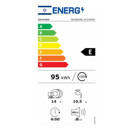 מדיח כלים אינטגרלי מלא 14 מע' Electrolux EEG48200L