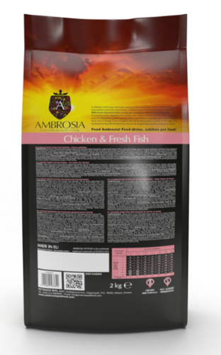 אמברוסיה מזון לגורי כלבים עוף ודג 6 ק