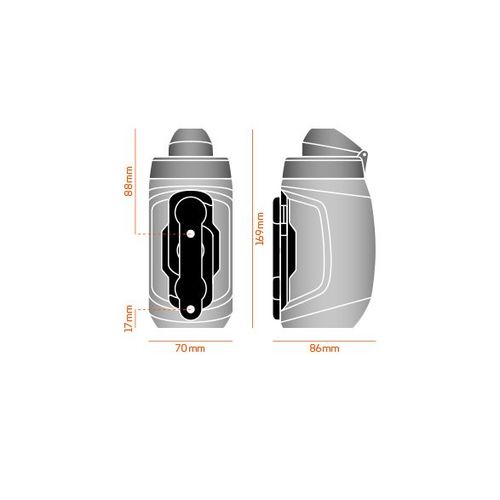 בקבוק FIDLOCK TWIST 450 ML + TWIST BASE אפור