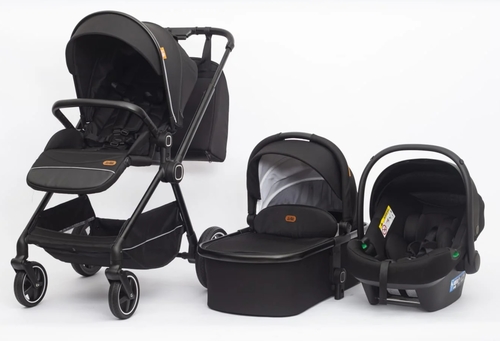 עגלת תינוק משולבת Fancy 3in1 שחור Junior