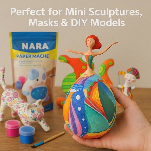 אבקת עיסת נייר איכותית , 200 גרם PAPIER MACHE  מבית NARA