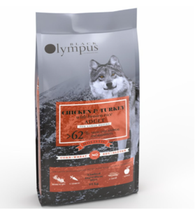 בלאק אולימפוס מזון לכלב בוגר מקסי עוף הודו ואורז חום 12 ק"ג 62% מהחי כתום