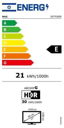 מסך גיימינג 200 הרץ שטוח 27 אינטש 1080*1920  MAG 27