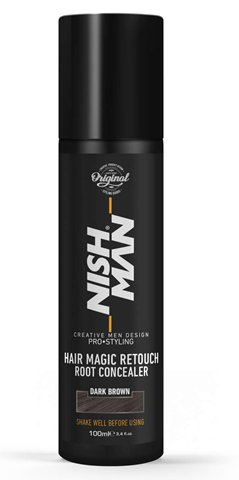 ספריי כיסוי שורשים Nishman Magic Retouch – צבע חום כהה | Root Concealer Dark brown
