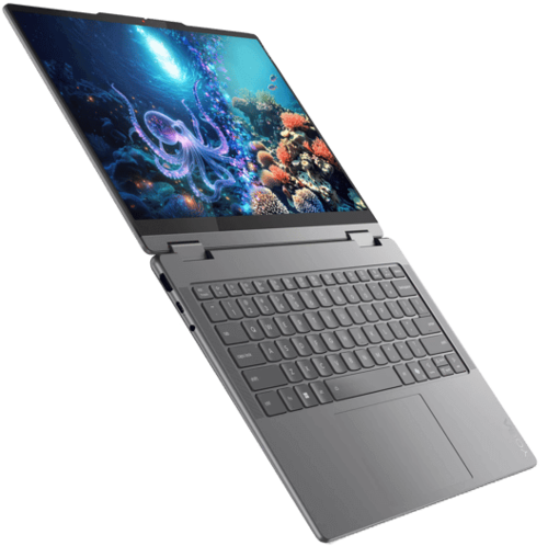מחשב נייד עם מסך מגע ועט Lenovo Yoga 7 2-in-1 14ILL10 83JQ00DXIV Core Ultra 7 258V 1TB SSD 32GB RAM, צבע אפור שלוש שנות אחריות יבואן הרשמי