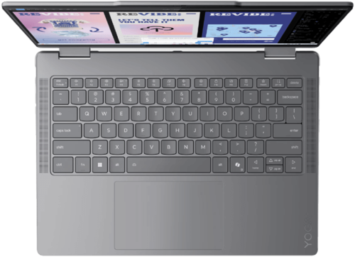 מחשב נייד עם מסך מגע ועט Lenovo Yoga 7 2-in-1 14ILL10 83JQ00DXIV Core Ultra 7 258V 1TB SSD 32GB RAM, צבע אפור שלוש שנות אחריות יבואן הרשמי